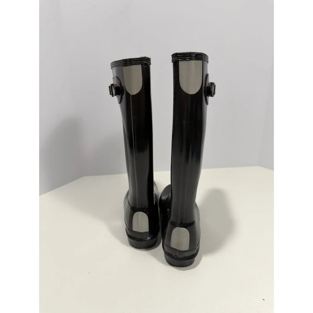 Hunter Original Kids Gloss Black Tall‎ Rain Boots US 4B/5G JFT6000RGL